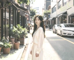 窗沿绿影