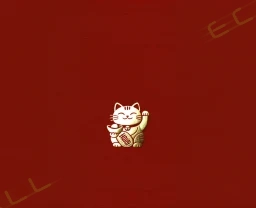 招财猫举爪示意