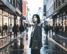湿发梢的微光