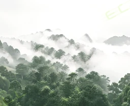 雾中松针