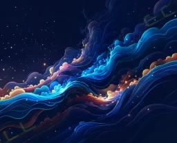 星云在宇宙中翻卷