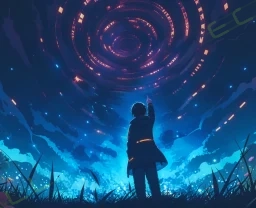 少年以指尖触碰时空的螺旋之门